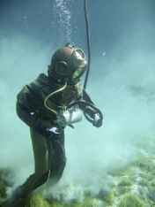 vintage underwater diving diving suit